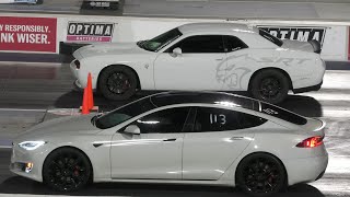 Is the 1025 HP Demon 170 really a Plaid Killer  Demon 170 vs Tesla Plaid 14 Mile DRAG RACE [upl. by Inattyrb]