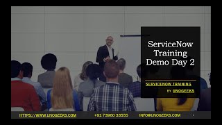 ServiceNow Training  ServiceNow Training Demo Day 2  ServiceNow Course Training [upl. by Myrvyn]