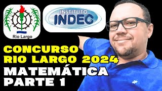 CONCURSO RIO LARGO 2024  BANCA INDEC  MATEMÁTICA INDEC Parte 1 [upl. by Krispin]