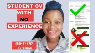 How to write a good CV Stepby Step with no work experience Examples Included [upl. by Franck]