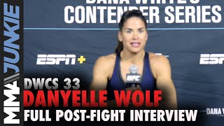 10 fighter Danyelle Wolf gets UFC contract  DWCS 33 postfight interview [upl. by Sigsmond713]