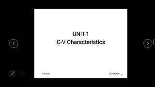 C  V Characteristics of MOS transistor [upl. by Starr]