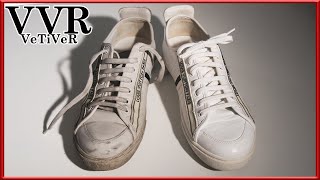 ASMR Clean amp restore quotLouis Vuittonquot quotWhite sneakersquot 4k [upl. by Yadroc]