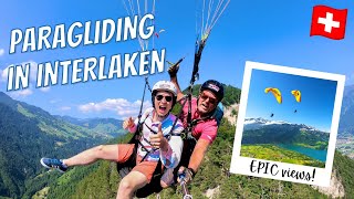 PARAGLIDING IN INTERLAKEN SWITZERLAND Paragliding over Interlaken Full Experience with POV footage [upl. by Eciram632]