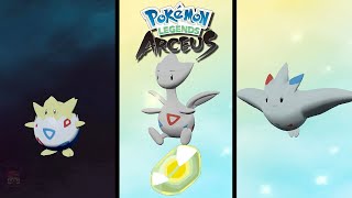 How to Find Togepi Evolve into Togetic Then Togekiss in Pokemon Legends Arceus [upl. by Ruddy]