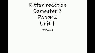 Ritter reaction mechanism and application [upl. by Kirenoj]