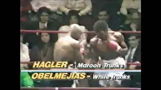 Marvin Hagler Vs Fulgencio Obelmejias II Highlights [upl. by Grounds]