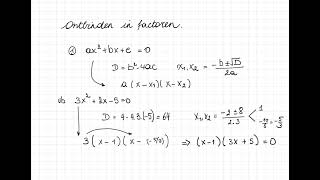 Ontbinden in factoren discriminant en Horner [upl. by Jamesy]