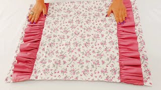 How to Sewing pillowcase in 10 minutespillowcase sewing Beginner [upl. by Eniluj]