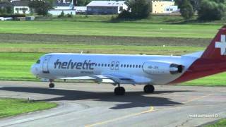 Friendly Copilot waving amp Fokker 100 take off in Berne [upl. by Omik]