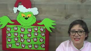 El Grinch Calendario de Adviento Incluye moldes Caja de información Yasna Pino Casa Puchinni [upl. by Haneen]