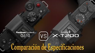 Panasonic Lumix G110 vs Fujifilm XT200 Una Comparación de Especificaciones [upl. by Yttocs]