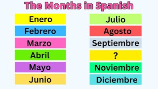 The 12 months of the year in Spanish [upl. by Sparky]