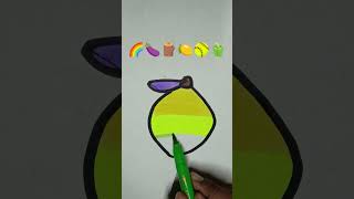 Satisfying art🌈🍆🪵🍋🥎🫑shortviraltrendingcreativelemon [upl. by Appilihp355]