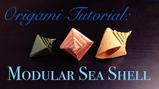 Origami Tutorial Modular Sea Shell Tomoko Fuse｜折纸教程：组合海螺 [upl. by Fredrika]