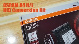 OSRAM Xenon HID Conversion Kit Unboxing  H4 6000K HL [upl. by Liliane]