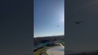 Comco Ikarus C42 low pass over hotel [upl. by Hgielhsa]