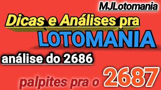 LOTOMANIA 2693  Análises e Dicas mais um palpite pra o conc2694 Análise Rápida [upl. by Imuy]