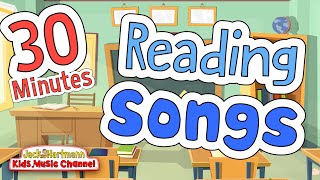 30 MINUTES of READING READINESS and READING COMPREHENSION Songs  Jack Hartmann [upl. by Iidnarb111]