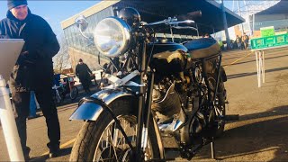 1955 VINCENT Series D Rapide FOR SALE from Silverstone Auctions  KEMPTON PARK Motorcycle Autojumble [upl. by Nerissa572]