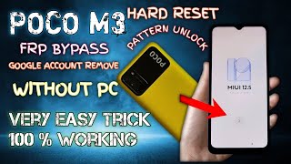 Poco M3 Hard ResetGoogle Account Bypass Android 11 Miui 125 Without Pc 🤫 [upl. by Alyks]