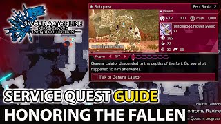 Sword Art Online Last Recollection How To Complete Service Quest Honoring The Fallen Guide [upl. by Aisel824]