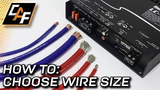 What WIRE GAUGE SIZE for amplifier install How to calculate [upl. by Eico]