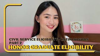 Honor Graduate Eligibility HGE  Civil Service Eligibility Certificate [upl. by Elram]