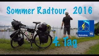 4 Tag Sommerradtour 2016  Unterwegs auf dem Rheinradweg [upl. by Layney]