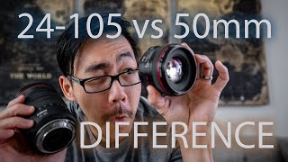 Canon 24105 vs 50mm  Low Light Depth of Field Versatility DIFFERENCES [upl. by Amaryl]