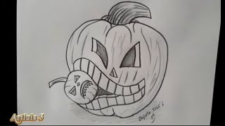 COME DISEGNARE UNA ZUCCA PER HALLOWEEN [upl. by Lemej]