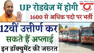 UP रोडवेज बस कंडक्टर 1600 से अधिक पदों पर भर्ती 2024  UP Roadways Bharti 2024  UPSRTC Vacancy [upl. by Einalem]