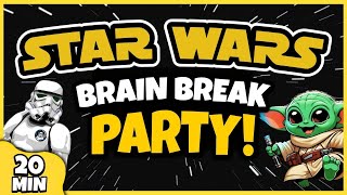 Star Wars Brain Break Party  Brain Breaks for Kids  Freeze Dance  Just Dance  Danny Go Noodle [upl. by Alejna]