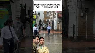 Deepika Padukone and Ranveer Singh heading home with their baby girl  Video [upl. by Lorrimer]