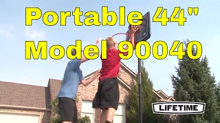 Lifetime 90040 Portable 44quot Adjustable Impact Basketball Hoop [upl. by Kata348]