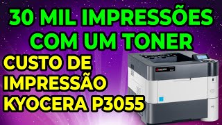 Custo de Impressão e Durabilidade do Toner  Kyocera P3055 [upl. by Chambers213]