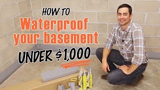 How to Waterproof a Basement  DIY SquidGee Dry System [upl. by Seyah]