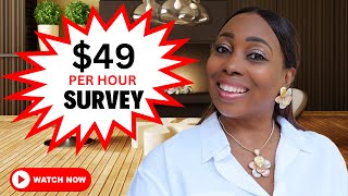 The Easiest Survey Website To Earn US49 Per Hour Worldwide [upl. by Sillig]