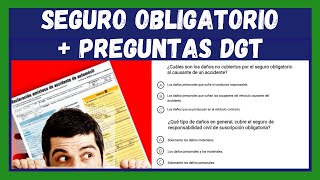 📝SEGURO OBLIGATORIO  PREGUNTAS EXAMEN DGT✅️ TEÓRICA COCHE [upl. by Phebe103]