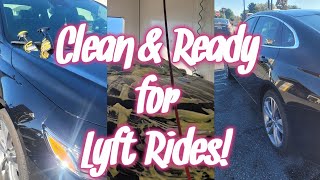 Keeping my Lyft car fresh Car detailing for Drivers [upl. by Yatnuhs]