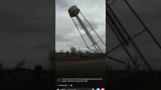 150 foot kayenta arizona water tower collapse [upl. by Ahsemaj]