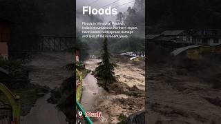 Neuli flood 😳 kullumanalifloods disasters nature trending [upl. by Aisanahta]