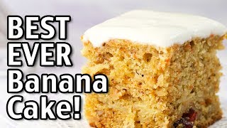 Best Ever Banana Cake Recipe How To Make An Easy Banana Cake From Scratch [upl. by Ahsienar603]