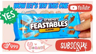 ASMR Feastables almond chocolate MR Beast unpacking check [upl. by Yalahs]