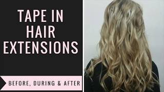 Tape In Hair Extensions for Short Hair  Before During and After [upl. by Oirretno]