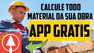 CALCULE O MATERIAL DA SUA OBRA COM APLICATIVO GRÁTIS  Construcalc [upl. by Akamahs]