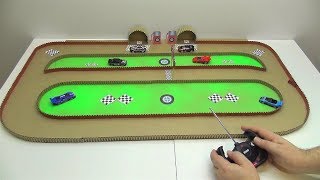 DIY Racing track pit stop out of cardboard [upl. by Aiak]