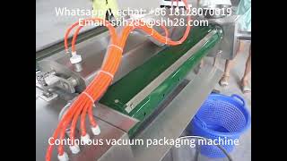 Continuous vacuum packaging machine food packing machinery meat packing equipment [upl. by Flemming]