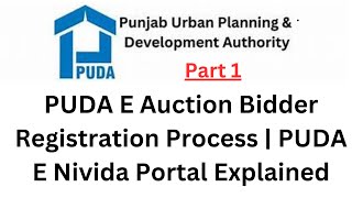 PUDA E Auction Bidder Registration Process  PUDA E Nivida Portal Expained  Haryana Property Expert [upl. by Eltrym]