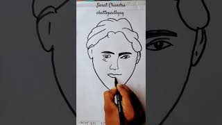 🥰Sarat Chandra chattopadhyay drawing 👉like and subscribe 👈😘 [upl. by Retlaw]